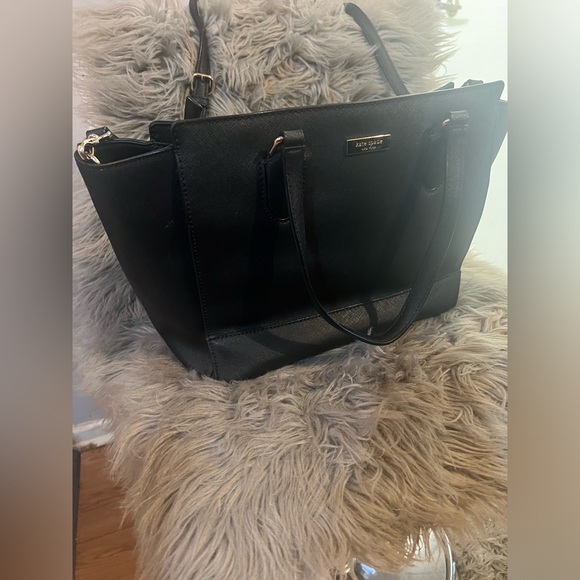 Kate Spade New York Laurel Way Hadlee Black Saffiano Leather Tote/Crossbody - Picture 3 of 4